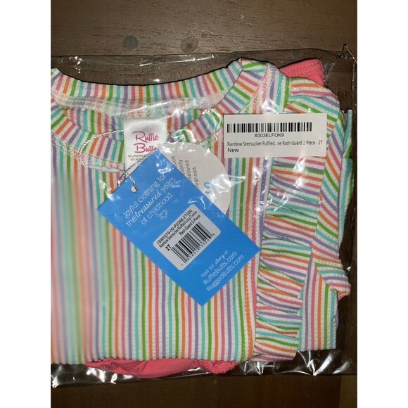 RuffleButts Toddler Rash Guard 2-Piece Swimsuit Set - 2T - Picture 5 of 5